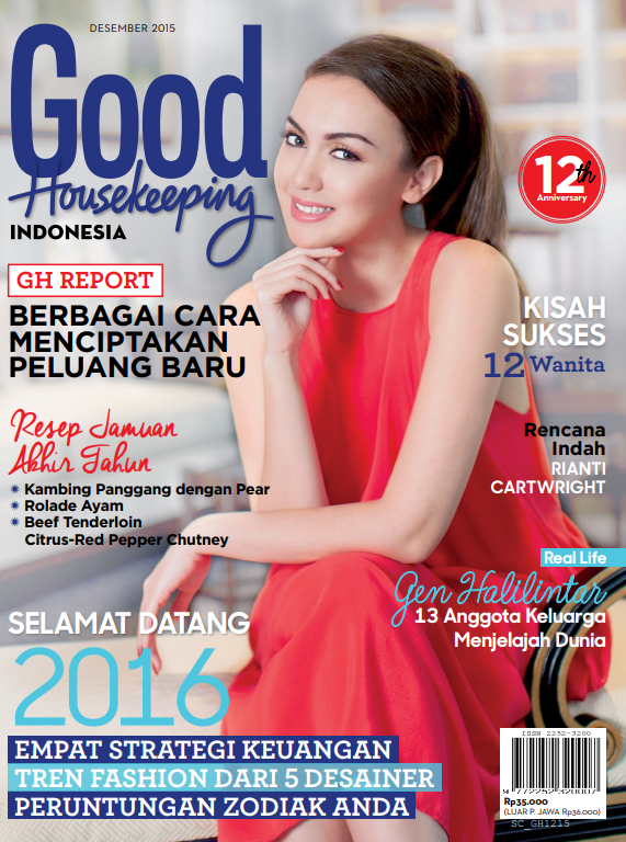 Majalah Good Housekeeping Indonesia - Edisi Desember 2015 (Rianti Cartwright)