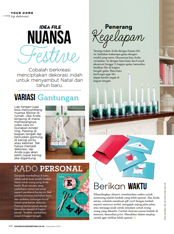 Majalah Good Housekeeping Indonesia - Edisi Desember 2015 (Rianti Cartwright) - Image 4