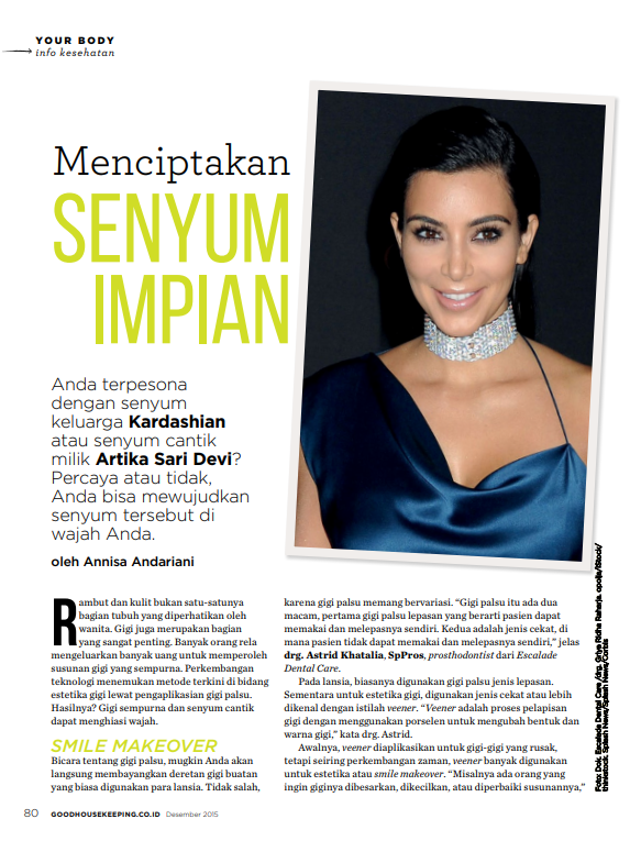 Majalah Good Housekeeping Indonesia - Edisi Desember 2015 (Rianti Cartwright) - Image 5